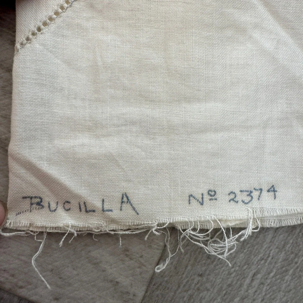 Vintage Pillowcase Pair Hand Embroidered Floral Bow White Linens Grandmacore